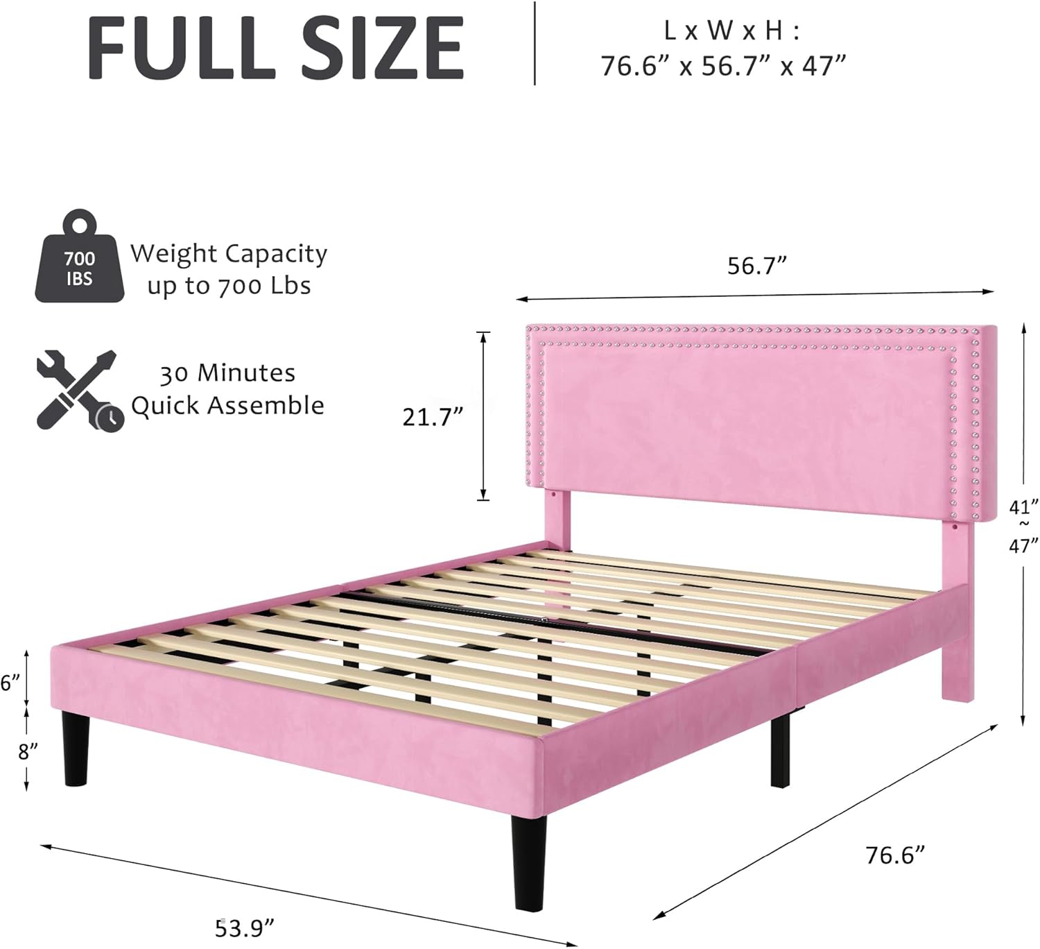 VECELO Modern Platform Bed Frame/Mattress Foundation - VECELO