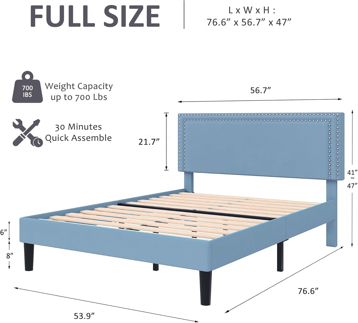 VECELO Modern Platform Bed Frame/Mattress Foundation - VECELO