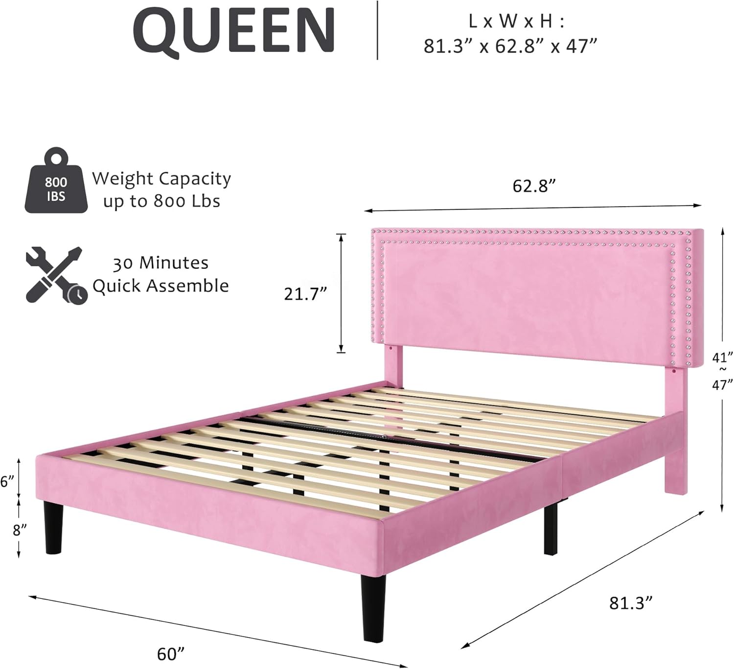 VECELO Modern Platform Bed Frame/Mattress Foundation - VECELO