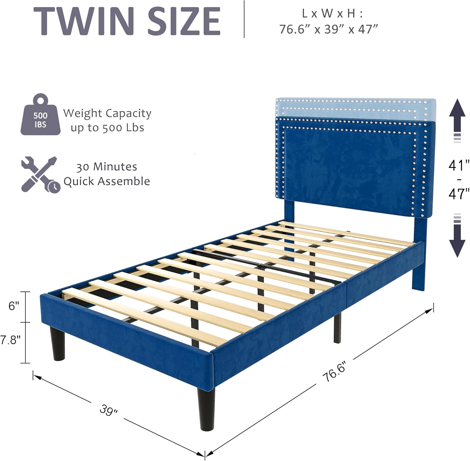 VECELO Modern Platform Bed Frame/Mattress Foundation - VECELO