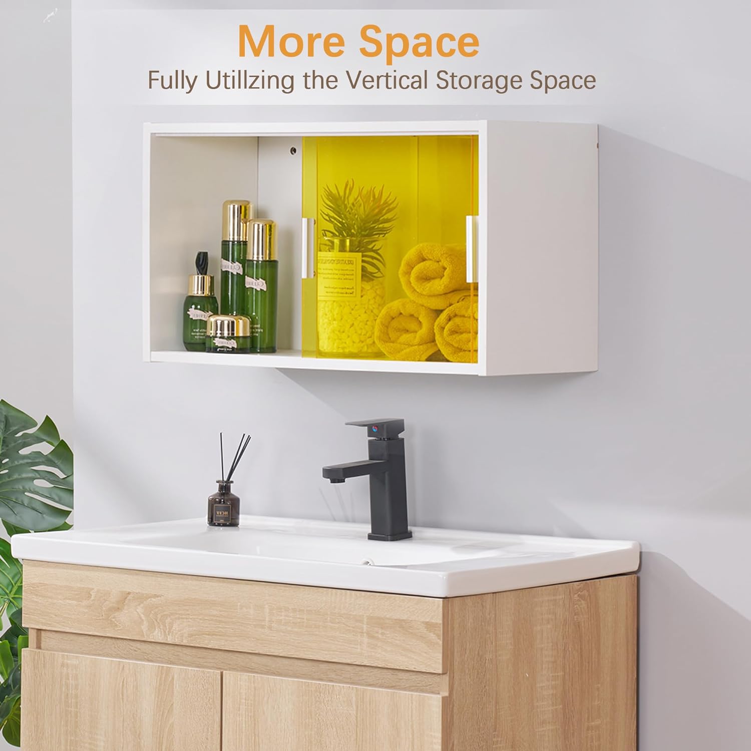 VECELO Medicine Cabinet Bathroom Wall Mount Storage