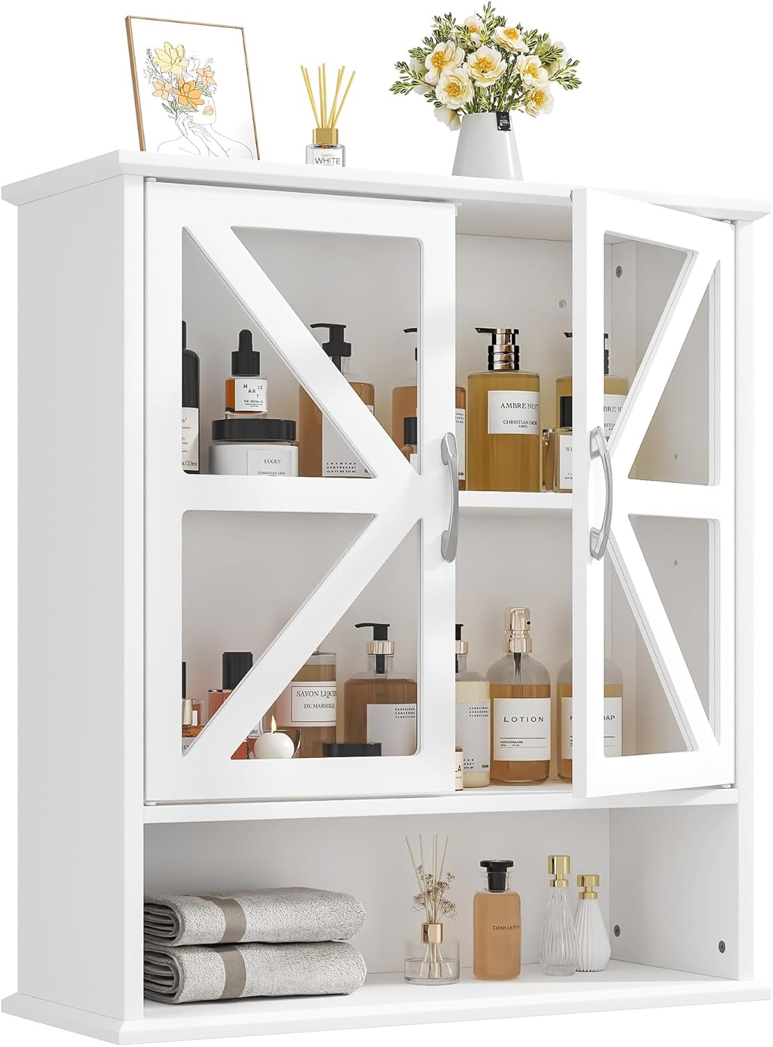 VECELO Bathroom Wall Cabinet