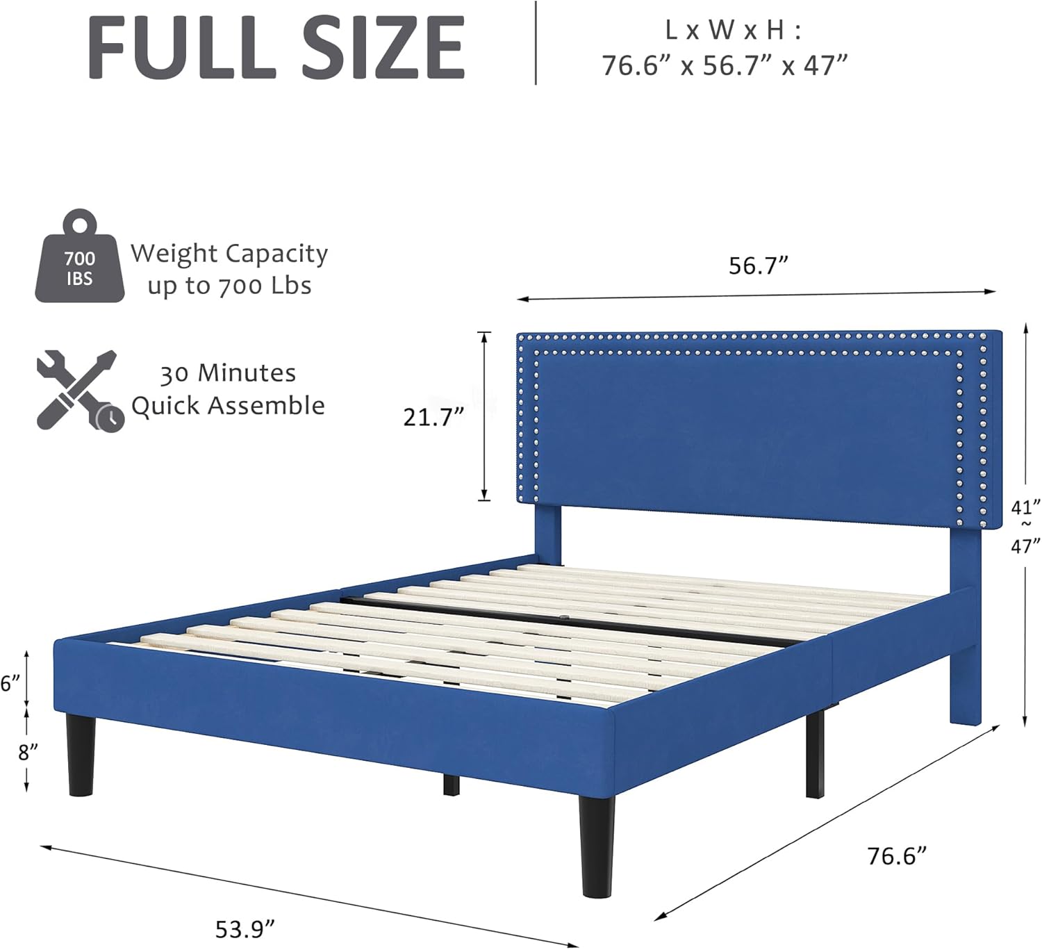 VECELO Modern Platform Bed Frame/Mattress Foundation - VECELO