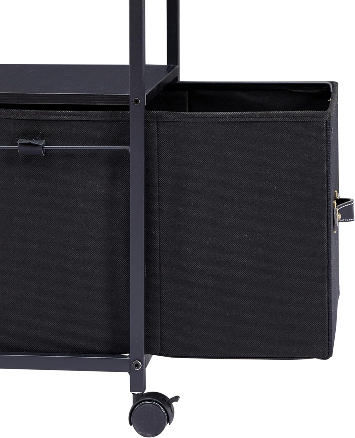 VECELO File Cabinet with Open Storage Shelf, Rolling Printer Stand with Large Fabric Drawer - VECELO