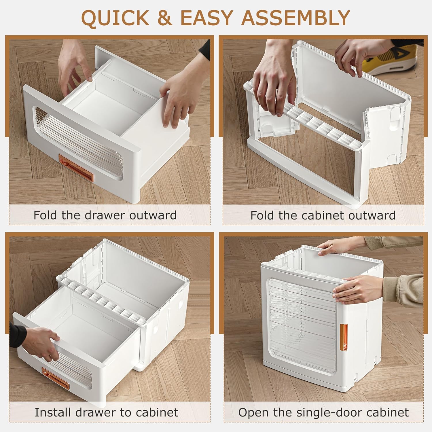 VECELO 3-Tier Narrow Bathroom Storage Cabinet with Drawer