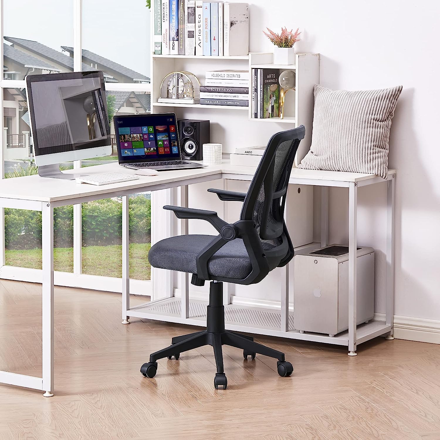 VECELO Mid-Back Swivel Ergonomic Office Chair - VECELO