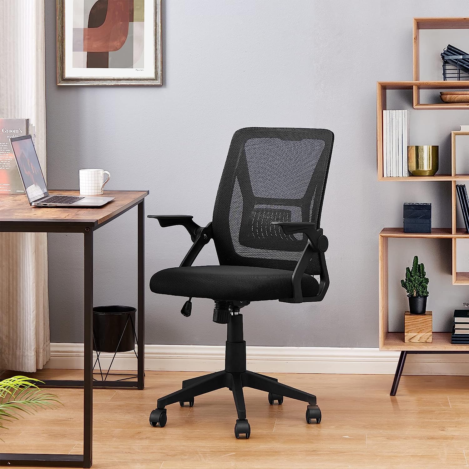 VECELO Mid-Back Swivel Ergonomic Office Chair - VECELO