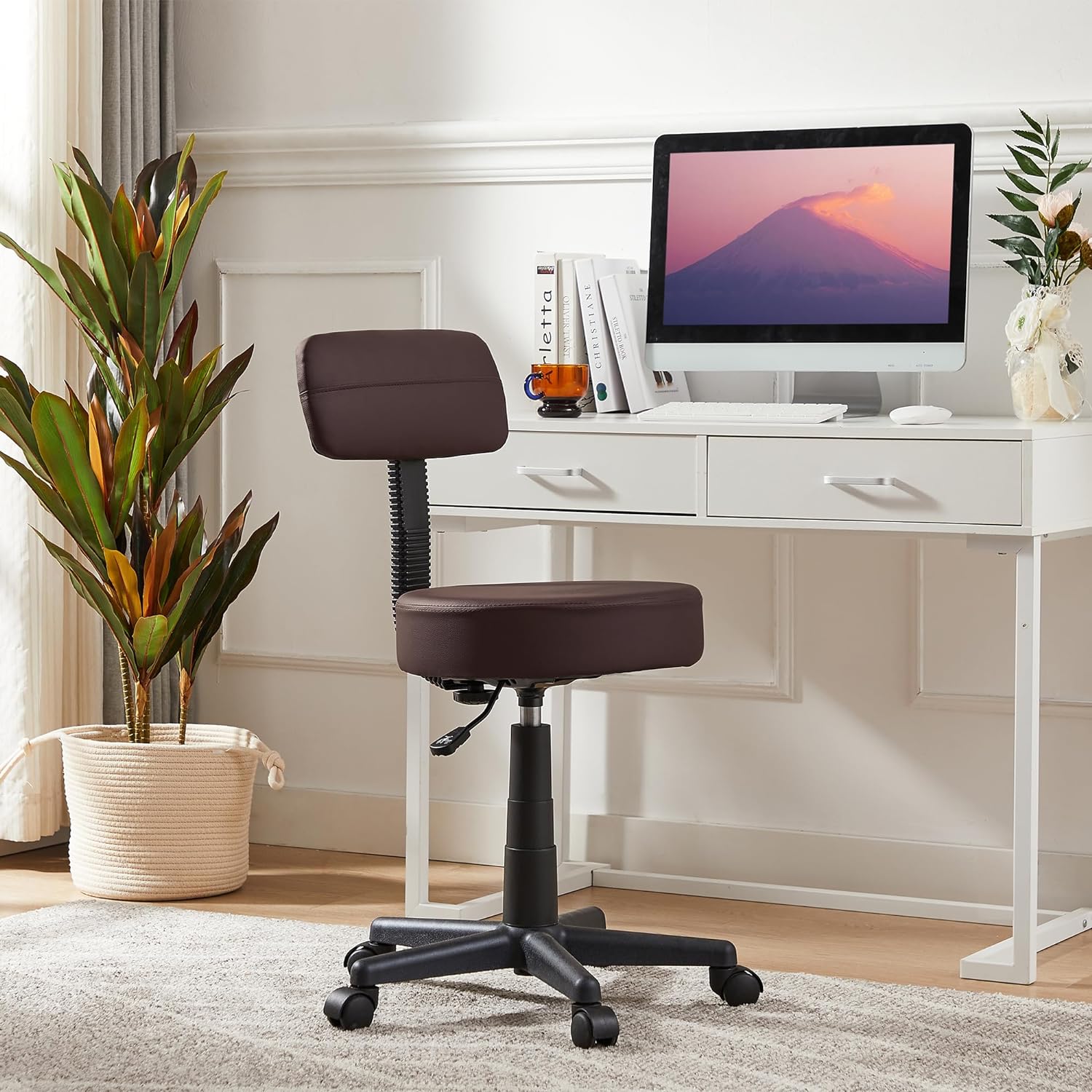 VECELO Home Office Desk Chair with Backrest - VECELO