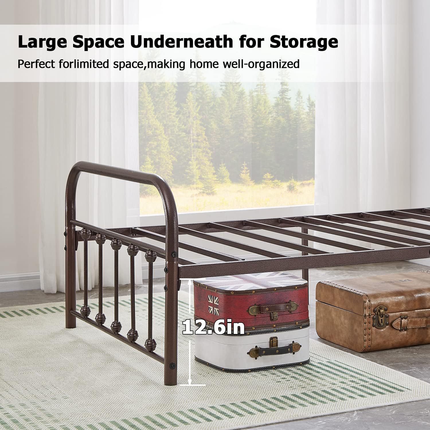 VECELO Metal Platform Bed Frame Mattress Foundation Modern&Simple Style - VECELO