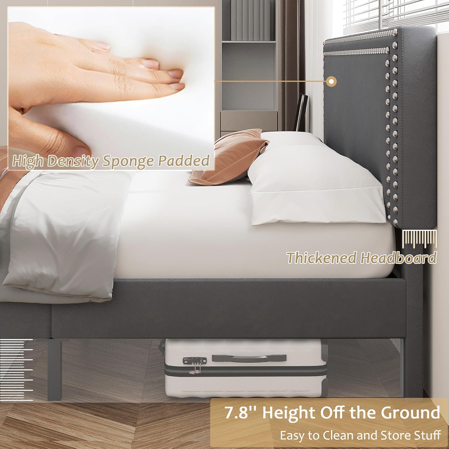 VECELO Modern Platform Bed Frame/Mattress Foundation - VECELO