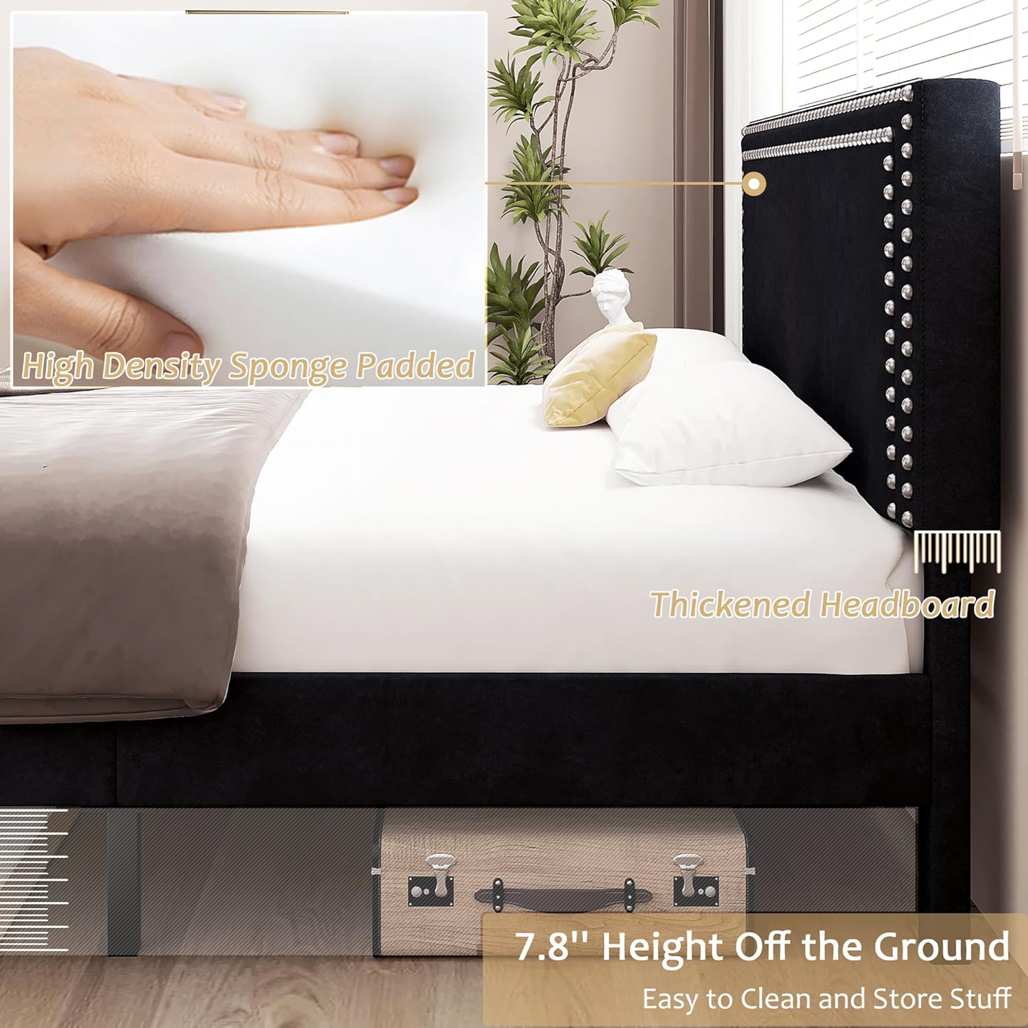 VECELO Modern Platform Bed Frame/Mattress Foundation - VECELO
