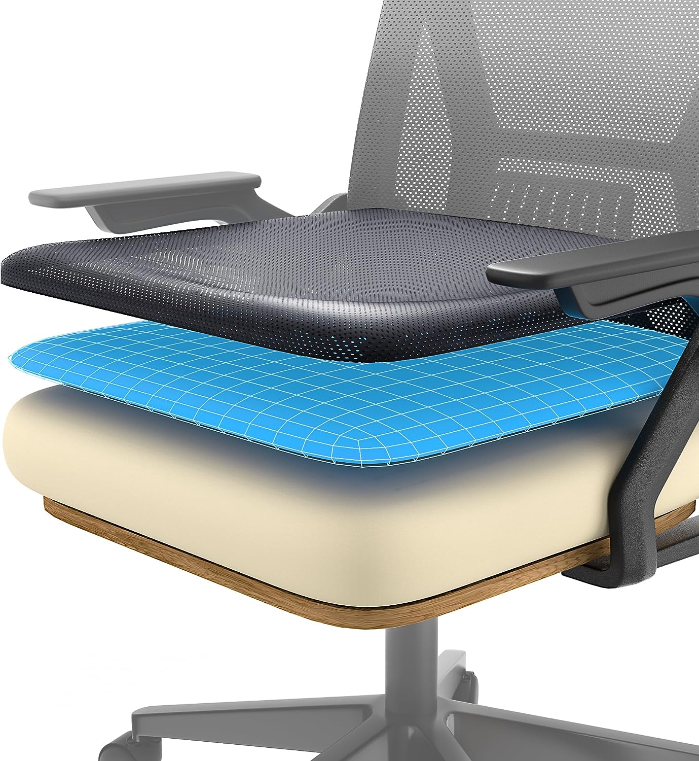 VECELO Mid-Back Swivel Ergonomic Office Chair - VECELO