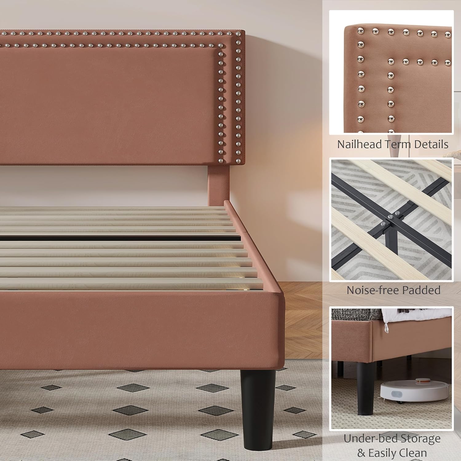 VECELO Modern Platform Bed Frame/Mattress Foundation - VECELO