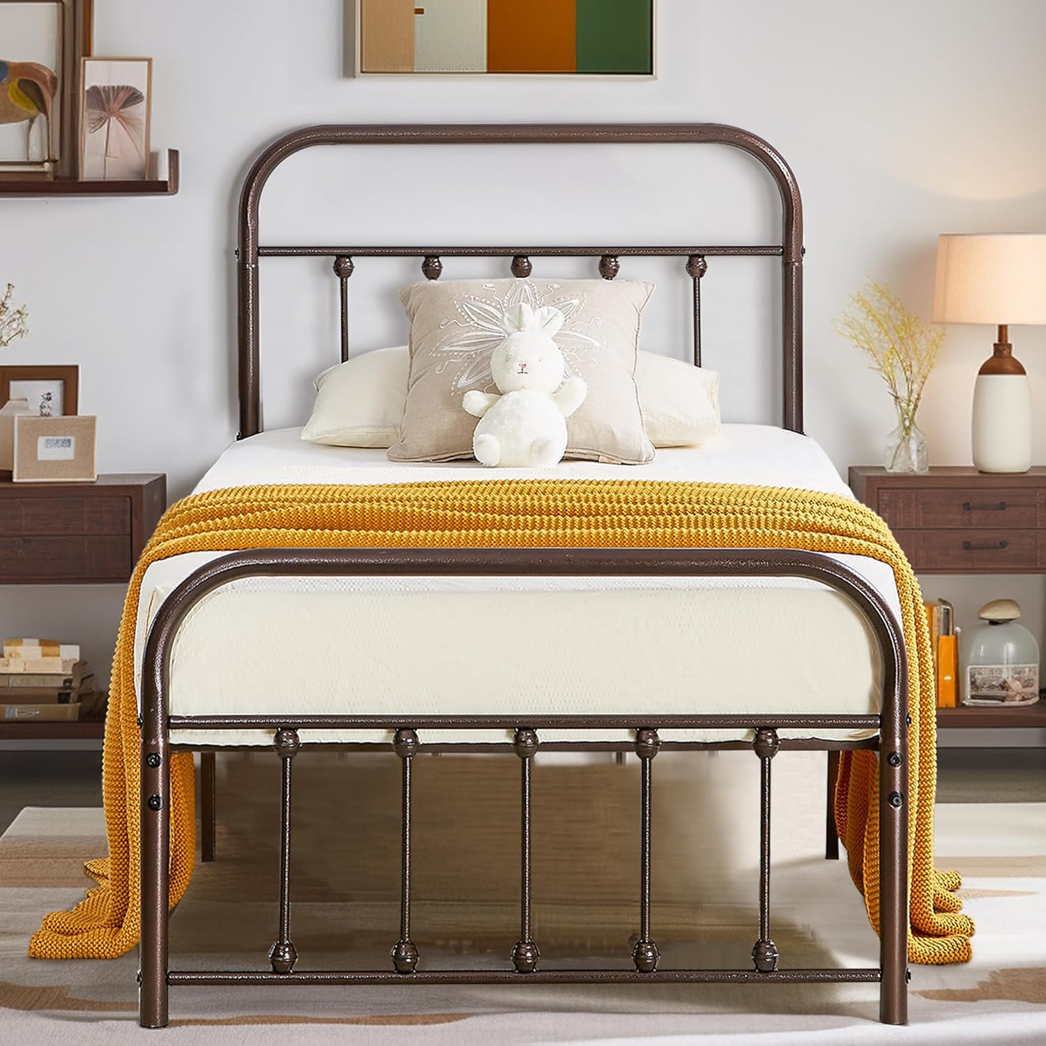 VECELO Metal Platform Bed Frame Mattress Foundation Modern&Simple Style - VECELO