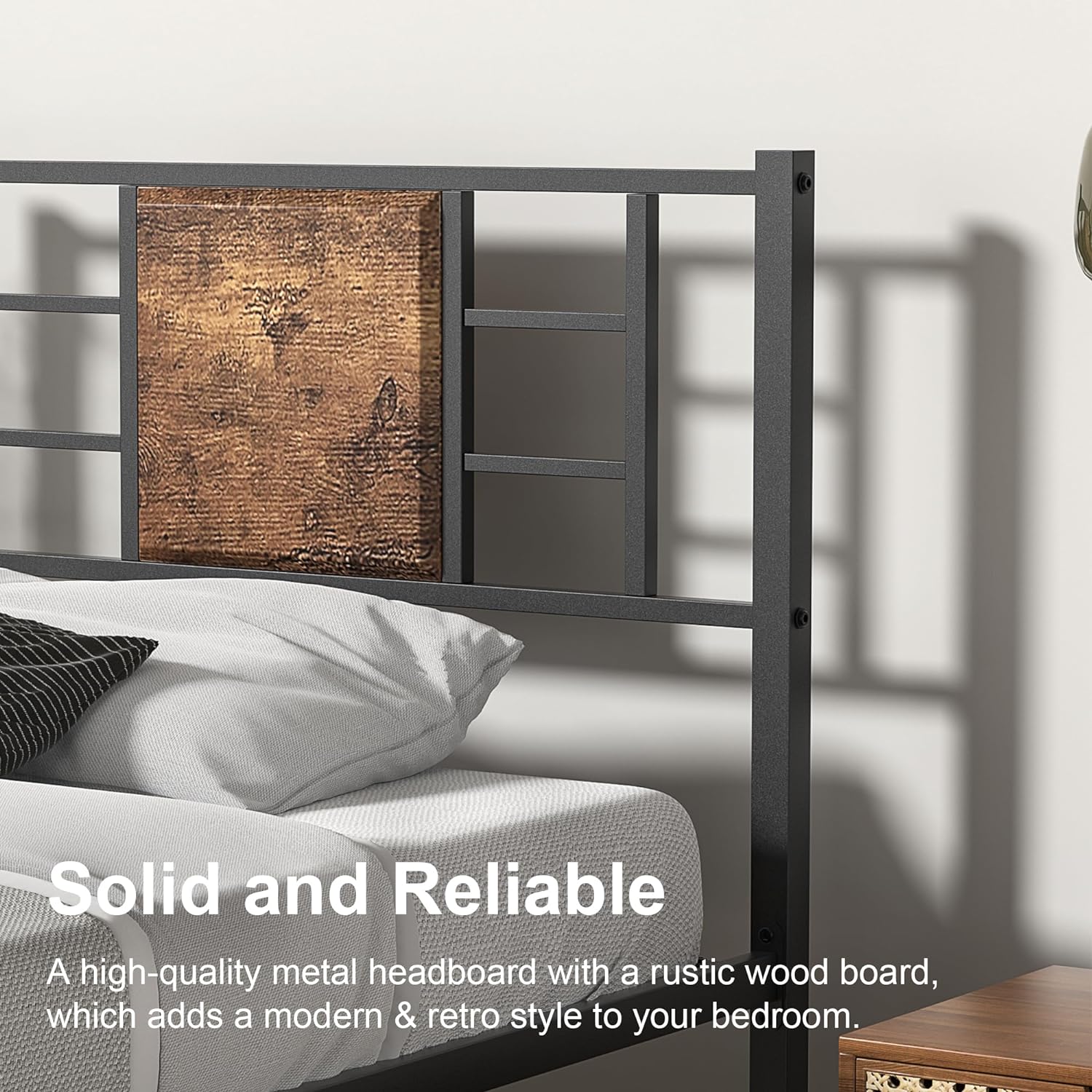 VECELO Platform Bed Frame Mattress Foundation with Headboard and Footboard - VECELO