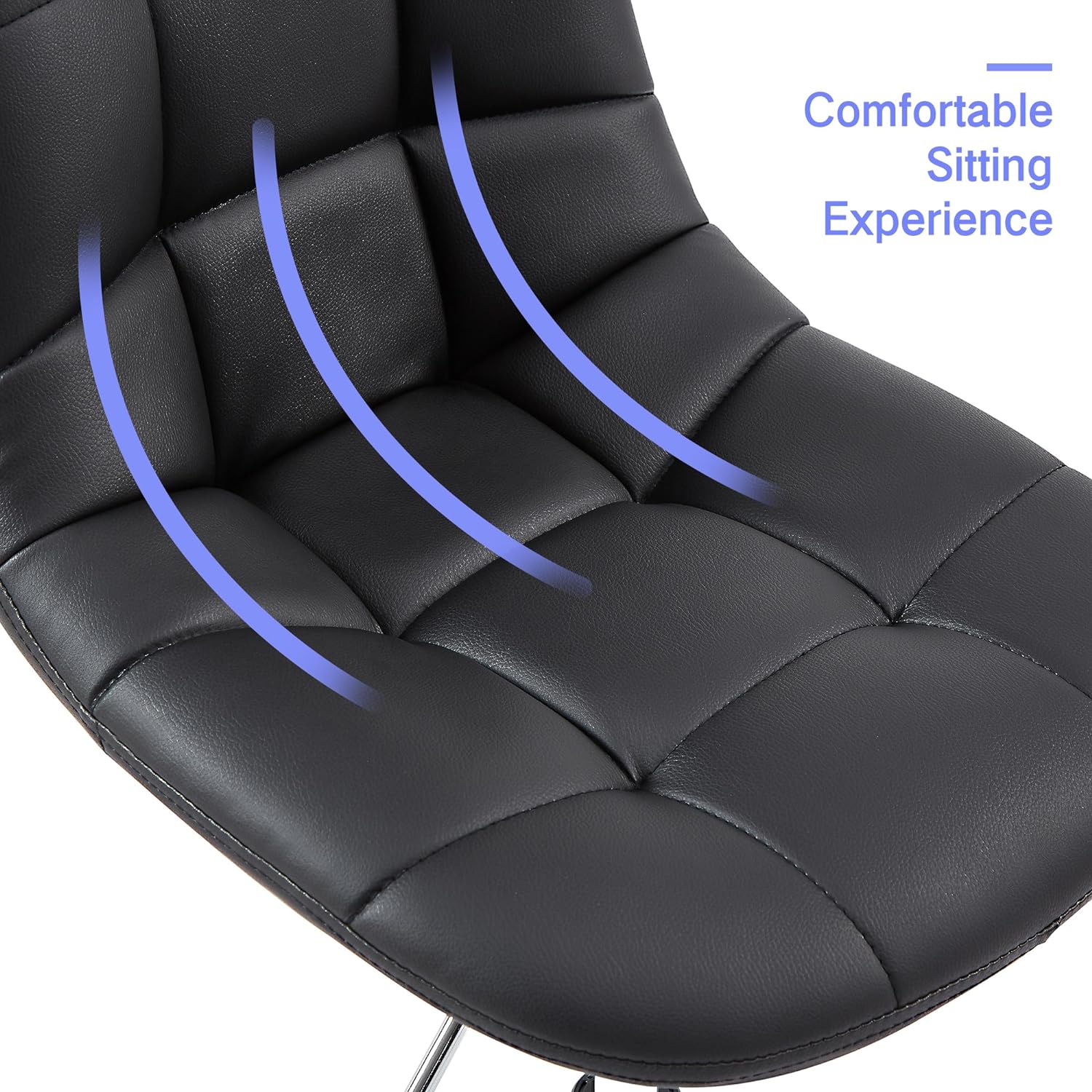 VECELO Modern Armless Home Office Desk Chair - VECELO
