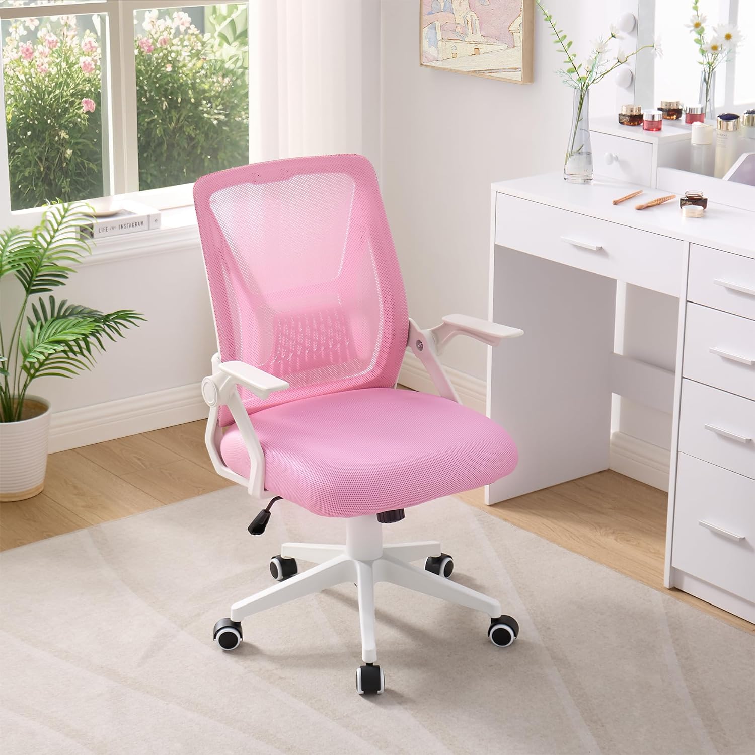 VECELO Mid-Back Swivel Ergonomic Office Chair - VECELO