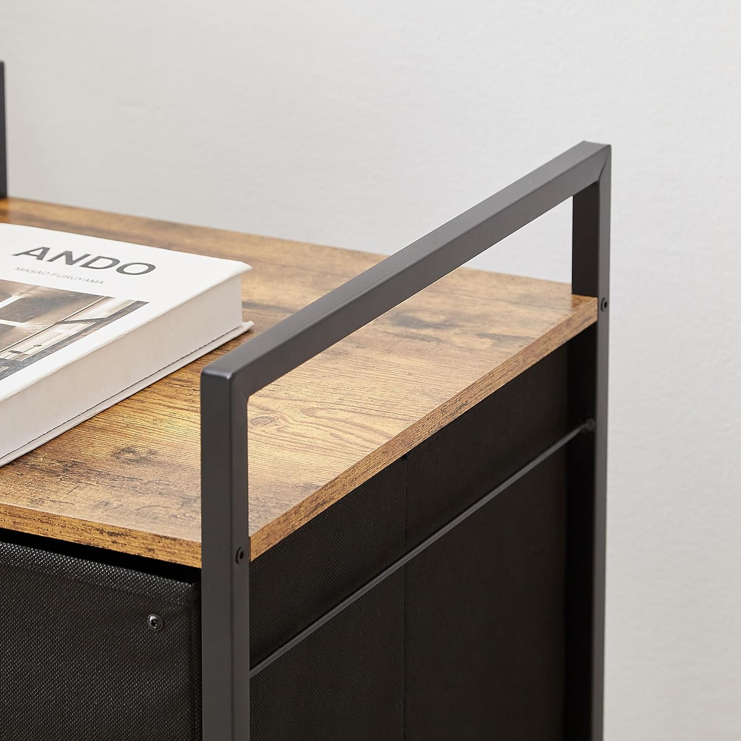 VECELO Mobile Vertical Filing Cabinet, Rolling Printer Shelf with Handle - VECELO