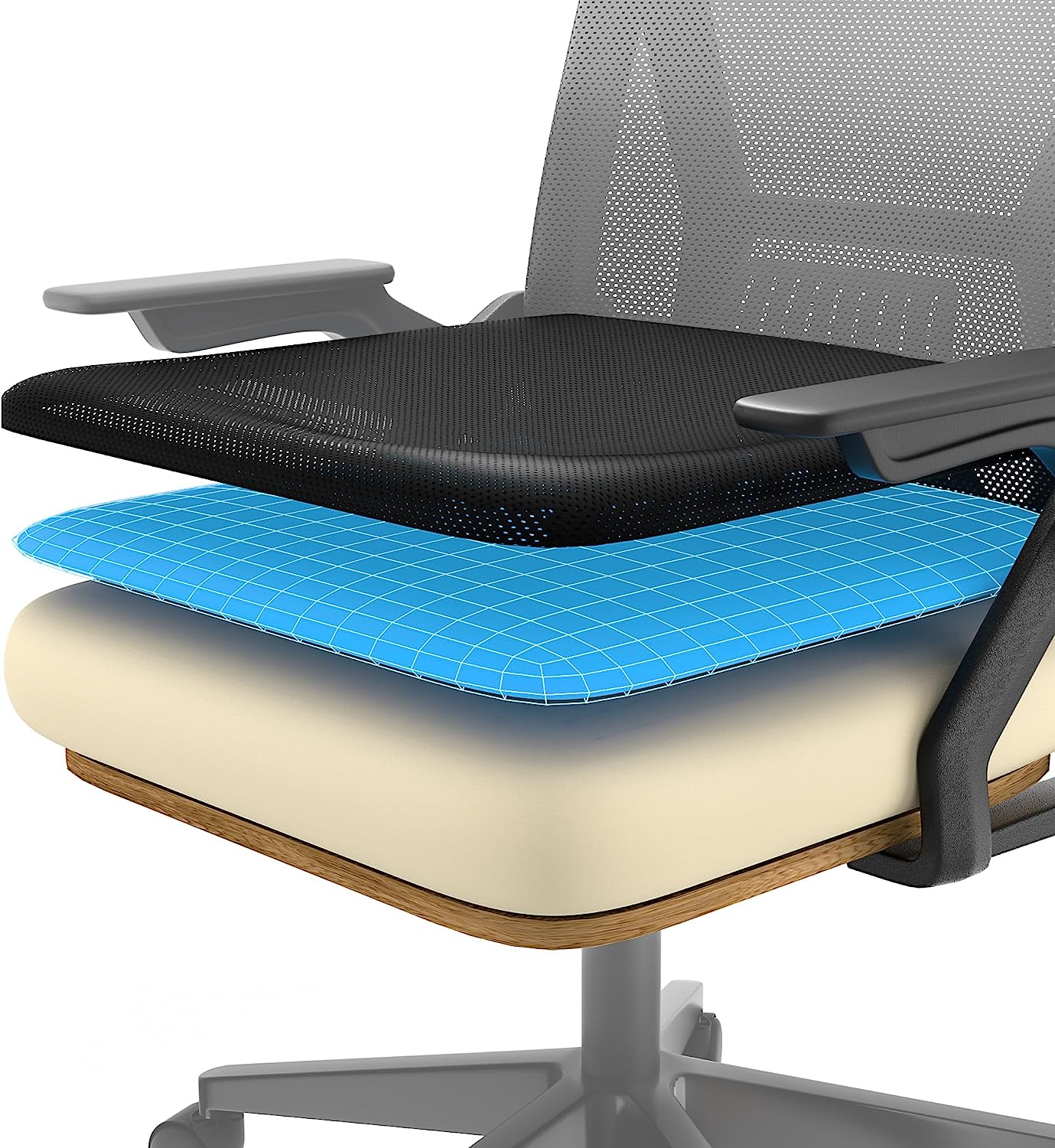 VECELO Mid-Back Swivel Ergonomic Office Chair - VECELO