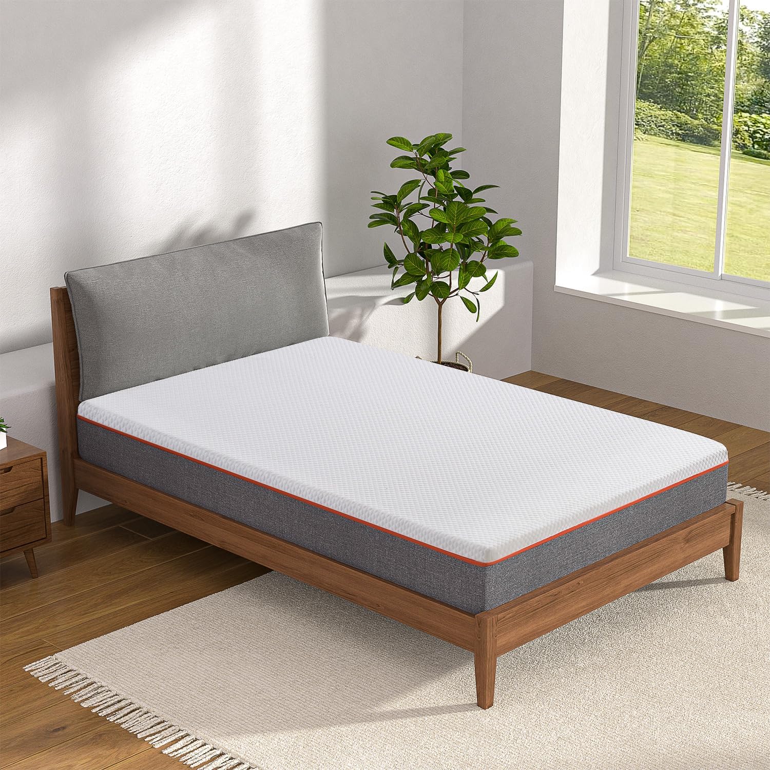 VECELO Charcoal Infused Memory Foam Twin/Full/Queen/King Mattress 8 Inch - VECELO