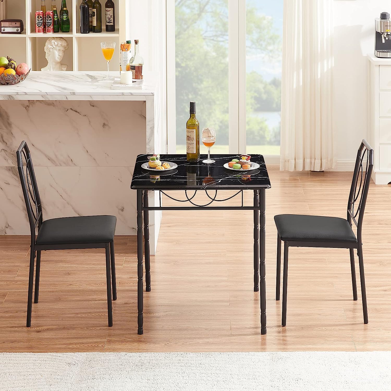 VECELO Modern 5 Pieces Dining Table Set - VECELO