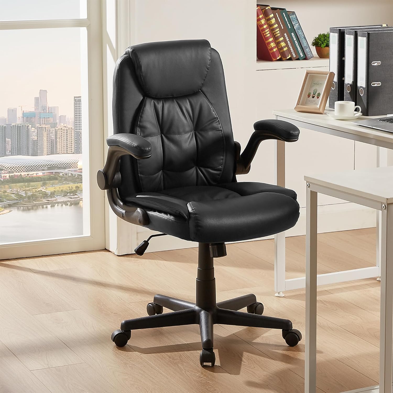 VECELO Executive High-Back PU Leather Computer Desk Chairs - VECELO