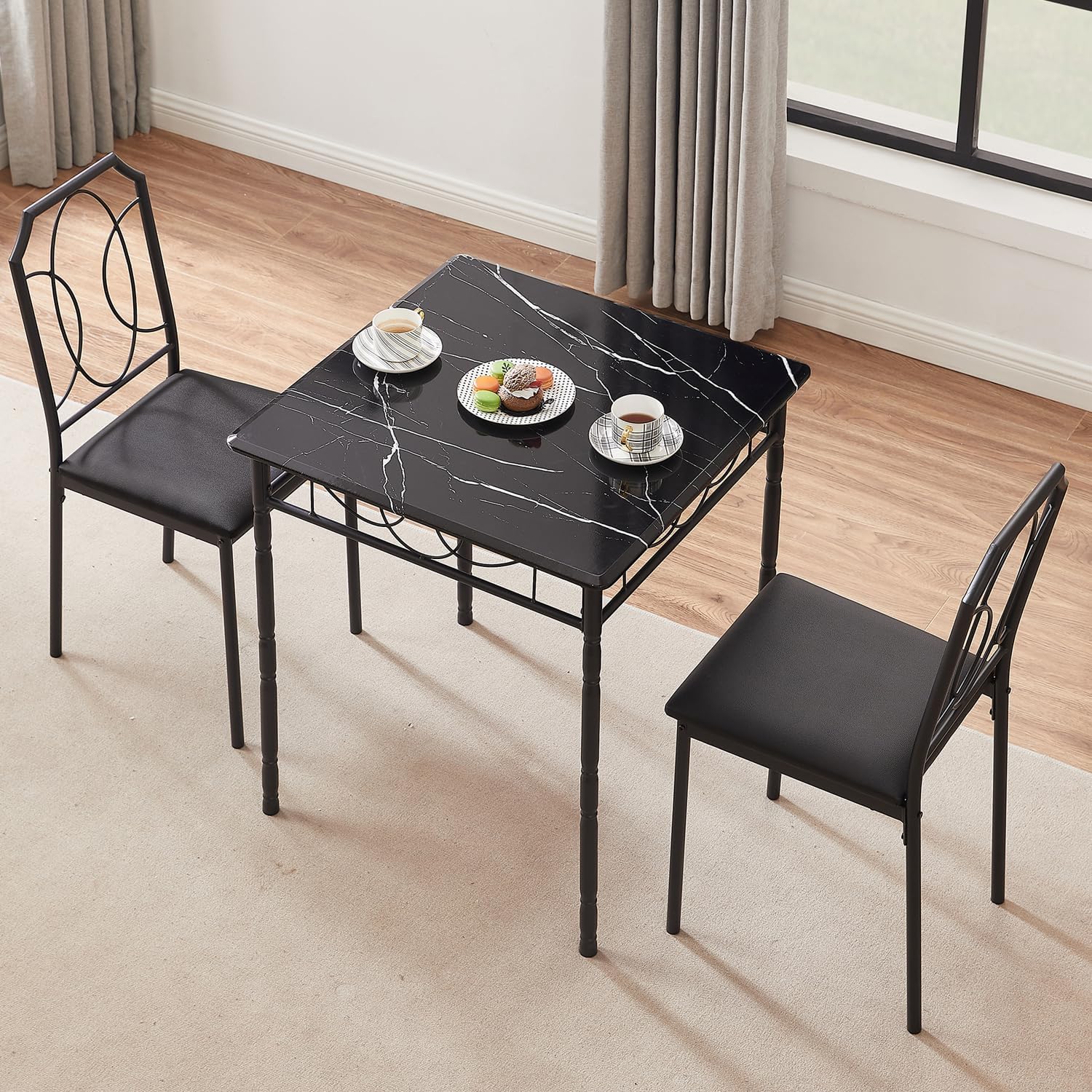 VECELO Modern 5 Pieces Dining Table Set - VECELO