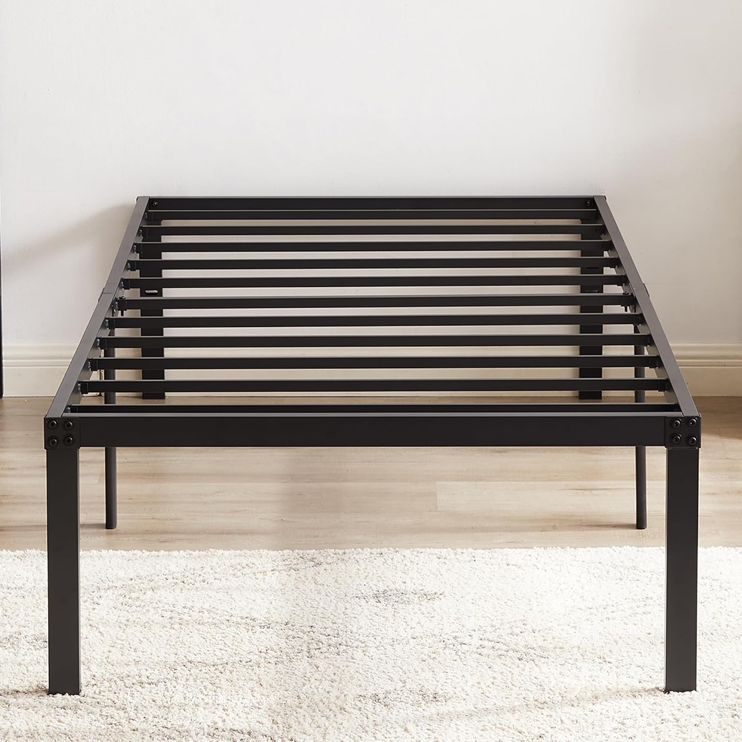 VECELO Metal Platform Bed Frame Heavy Duty Steel Slat, No Box Spring Needed - VECELO