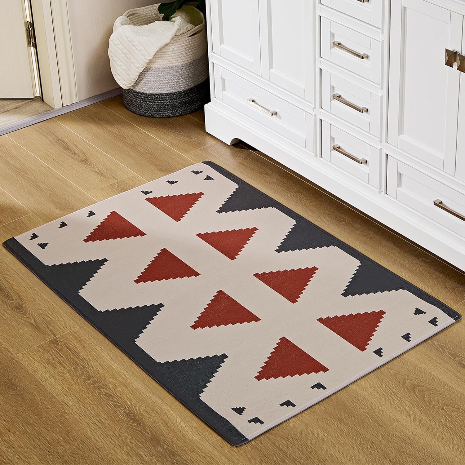 VECELO Front Door Mat Indoor Welcome Mat Outdoor, Absorbent Muddy Kitchen Rugs - VECELO