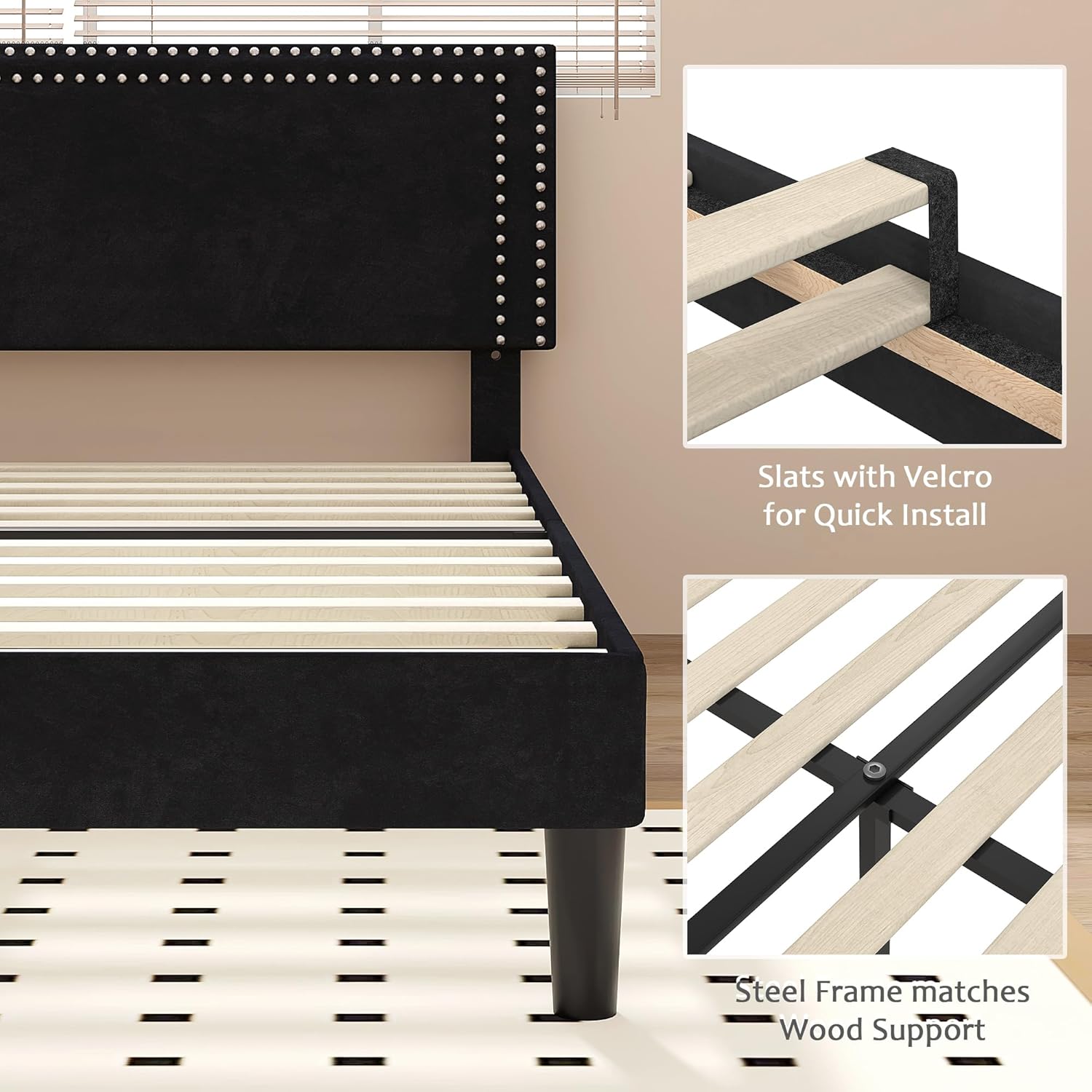 VECELO Modern Platform Bed Frame/Mattress Foundation - VECELO