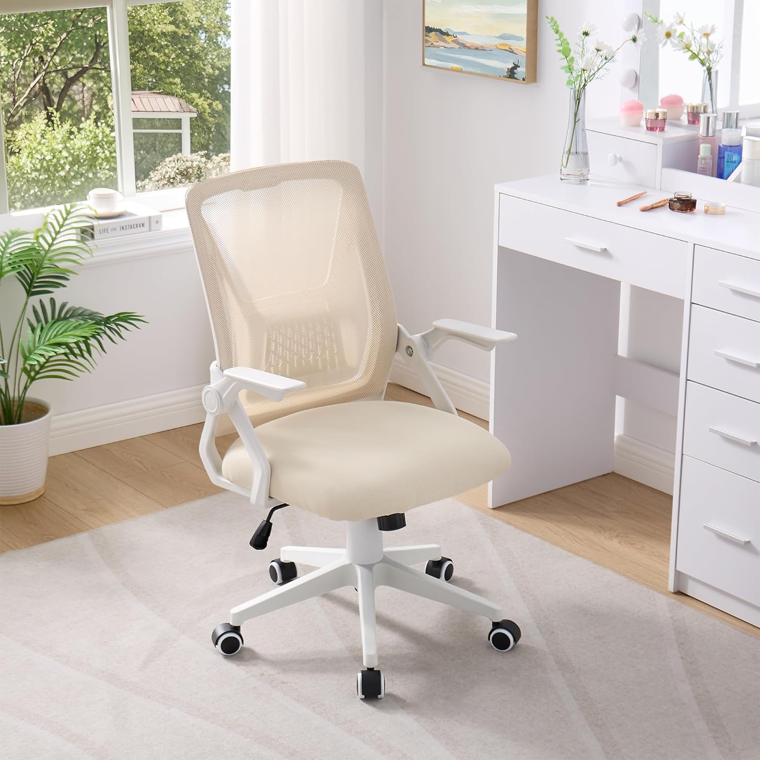 VECELO Mid-Back Swivel Ergonomic Office Chair - VECELO