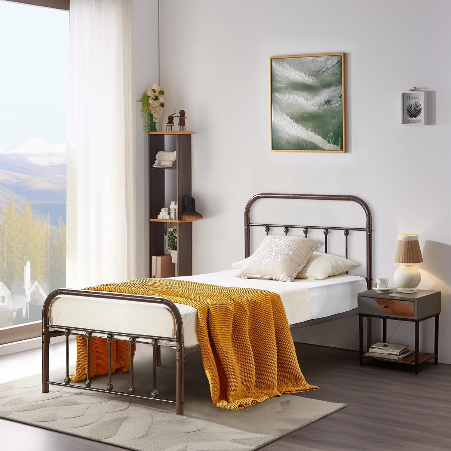 VECELO Metal Platform Bed Frame Mattress Foundation Modern&Simple Style - VECELO