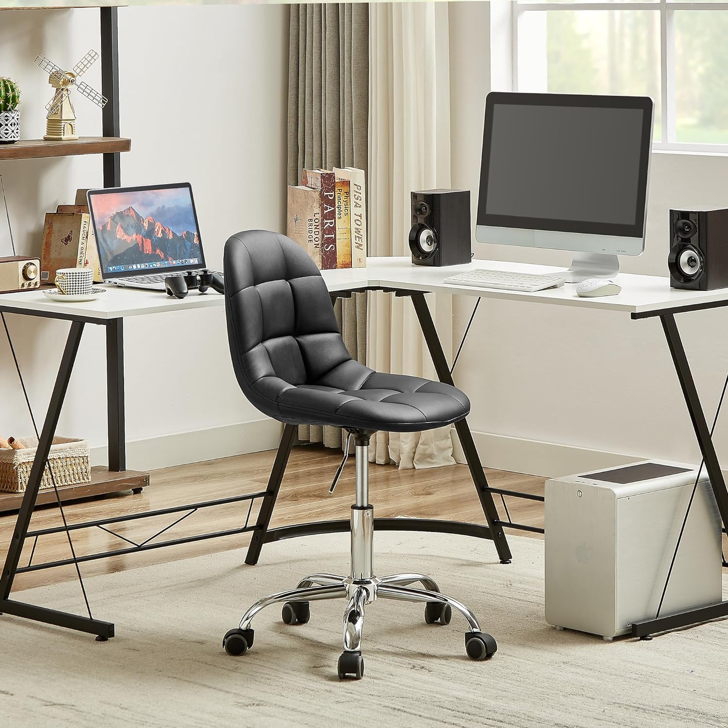 VECELO Modern Armless Home Office Desk Chair - VECELO