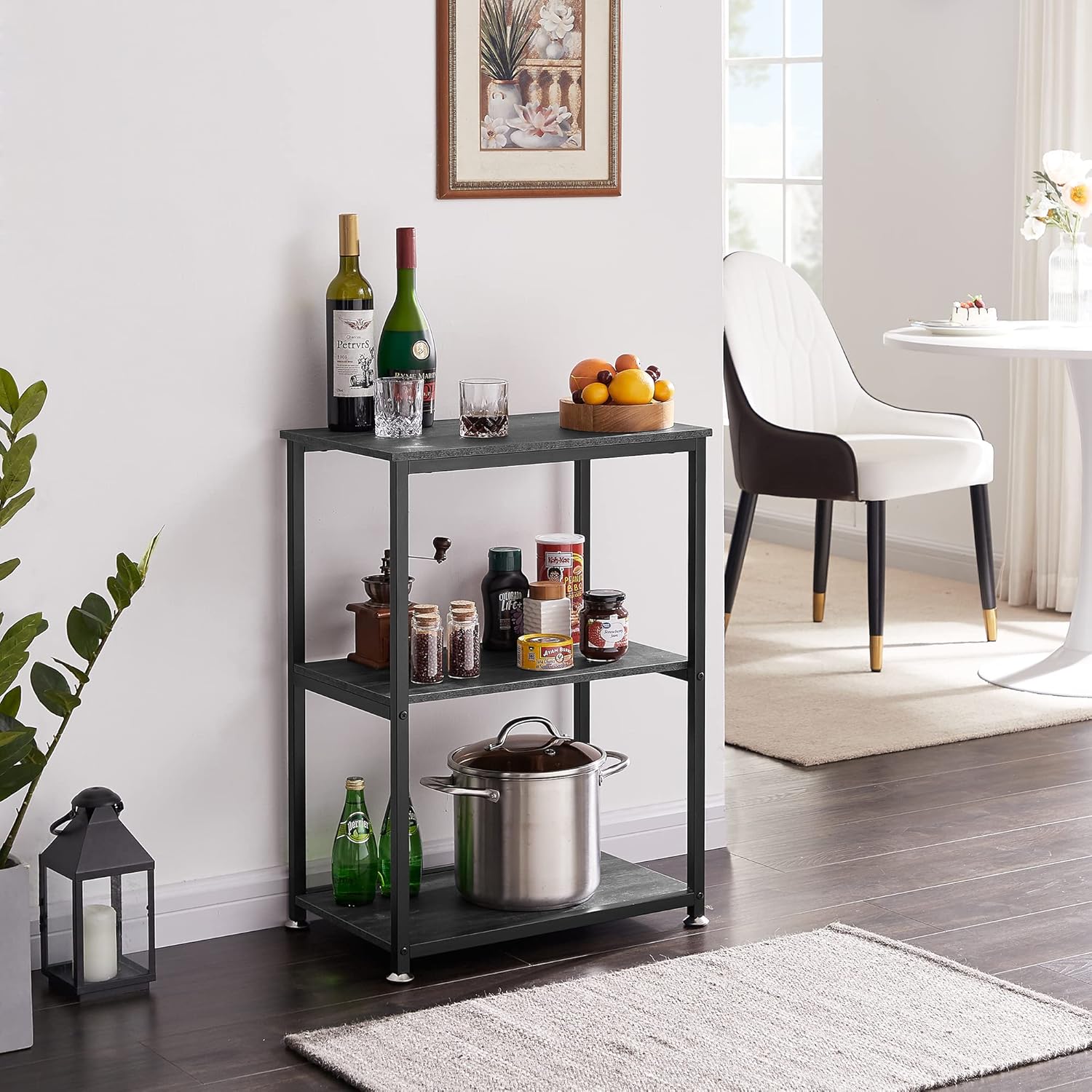 VECELO End Side Table 3-Layer Narrow Night Stand/Entryway/Hallway Console Table for Living Room/Bedroom - VECELO