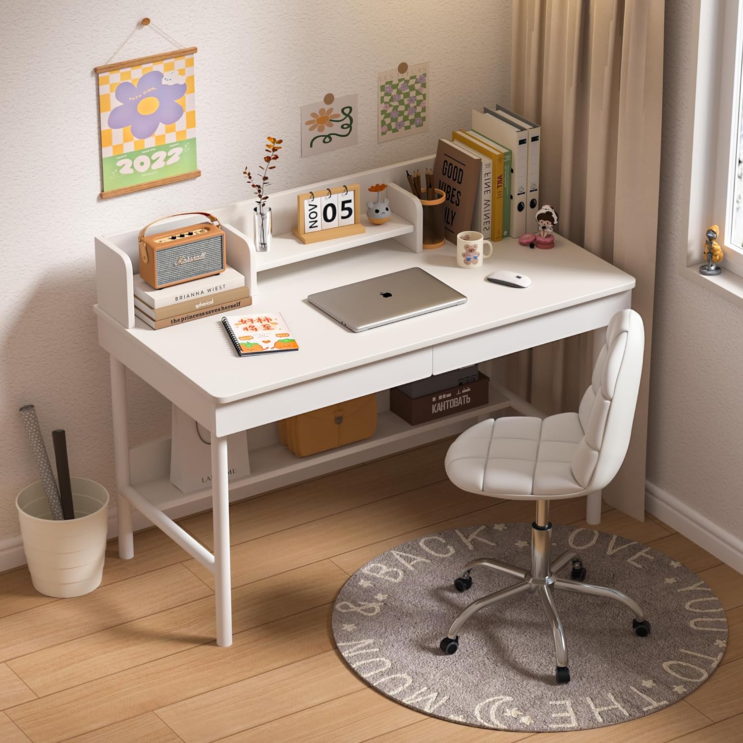 VECELO Modern Armless Home Office Desk Chair - VECELO