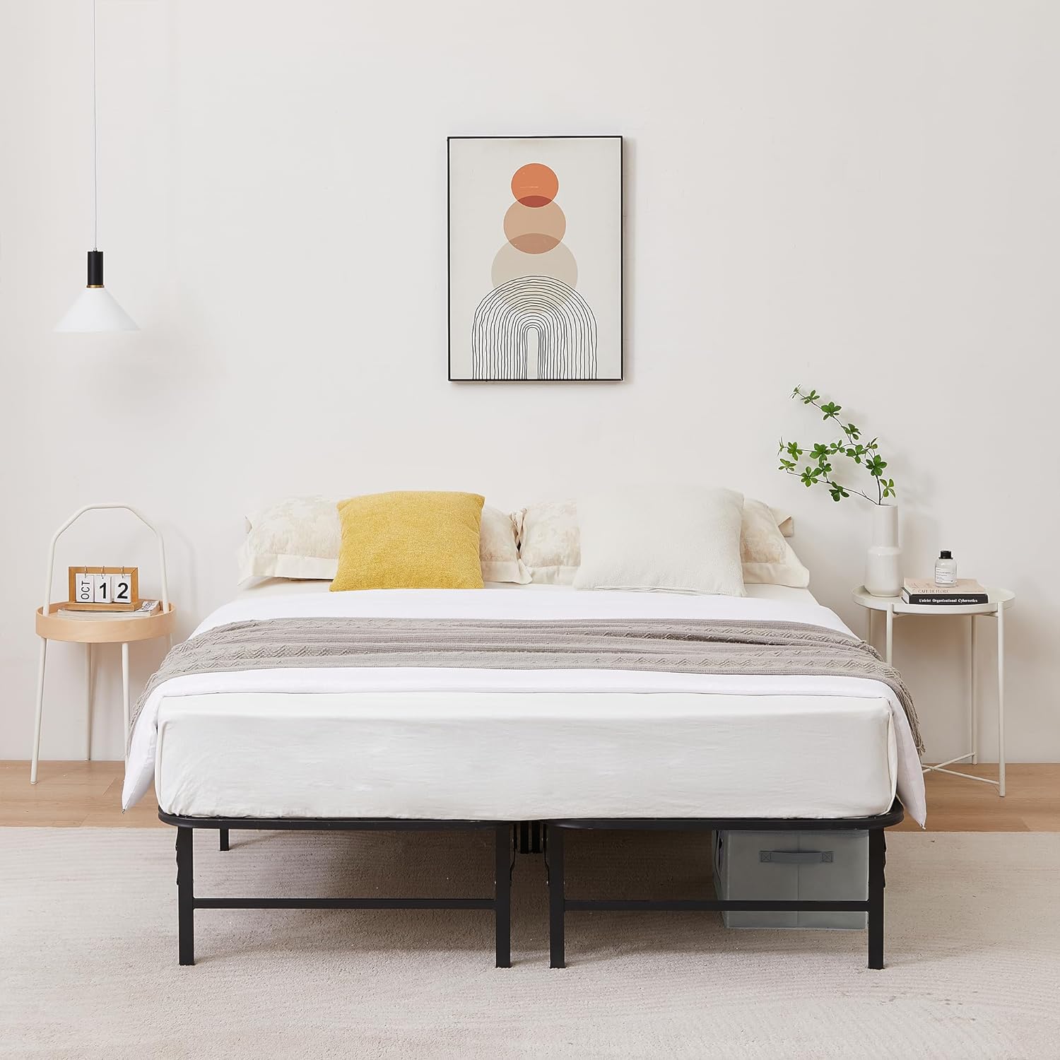 VECELO Metal Folding Bed Frame No Tools Required - VECELO