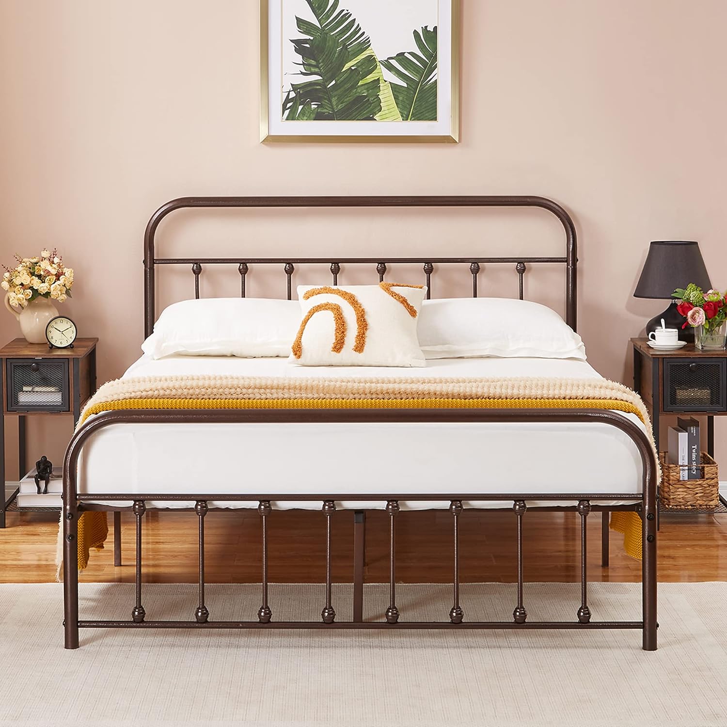 VECELO Metal Platform Bed Frame Mattress Foundation Modern&Simple Style - VECELO