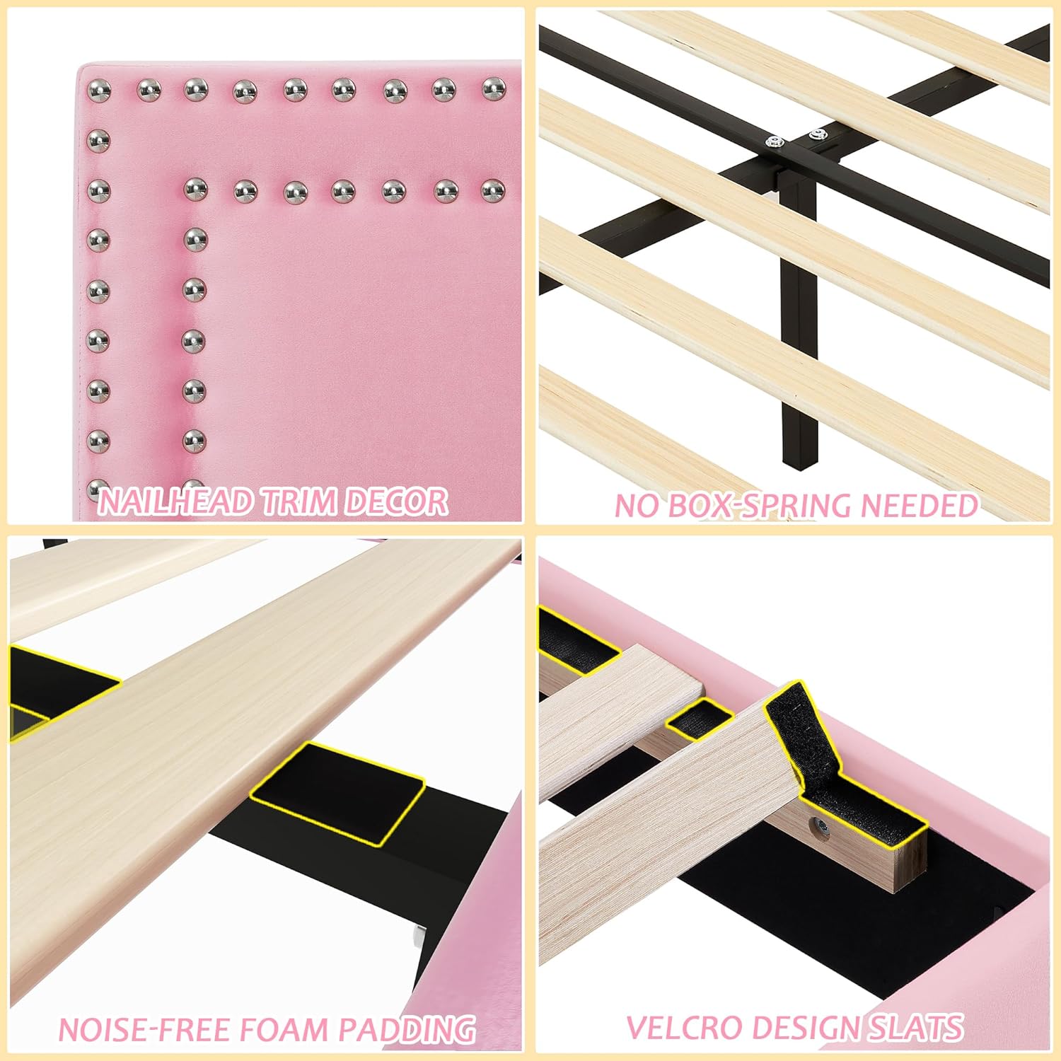VECELO Modern Platform Bed Frame/Mattress Foundation - VECELO