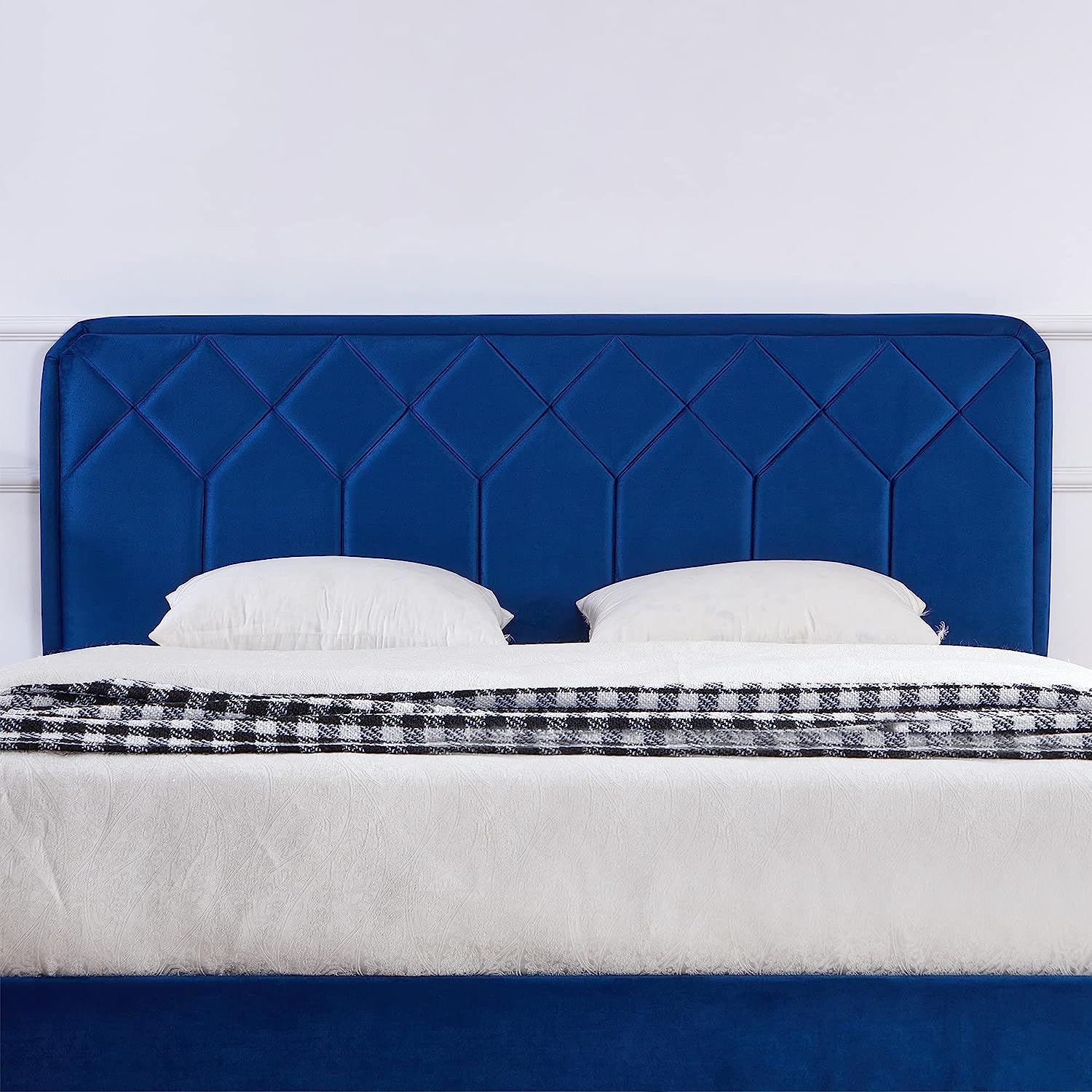 VECELO Premium Leather Upholstered Platform Bed Frame - VECELO