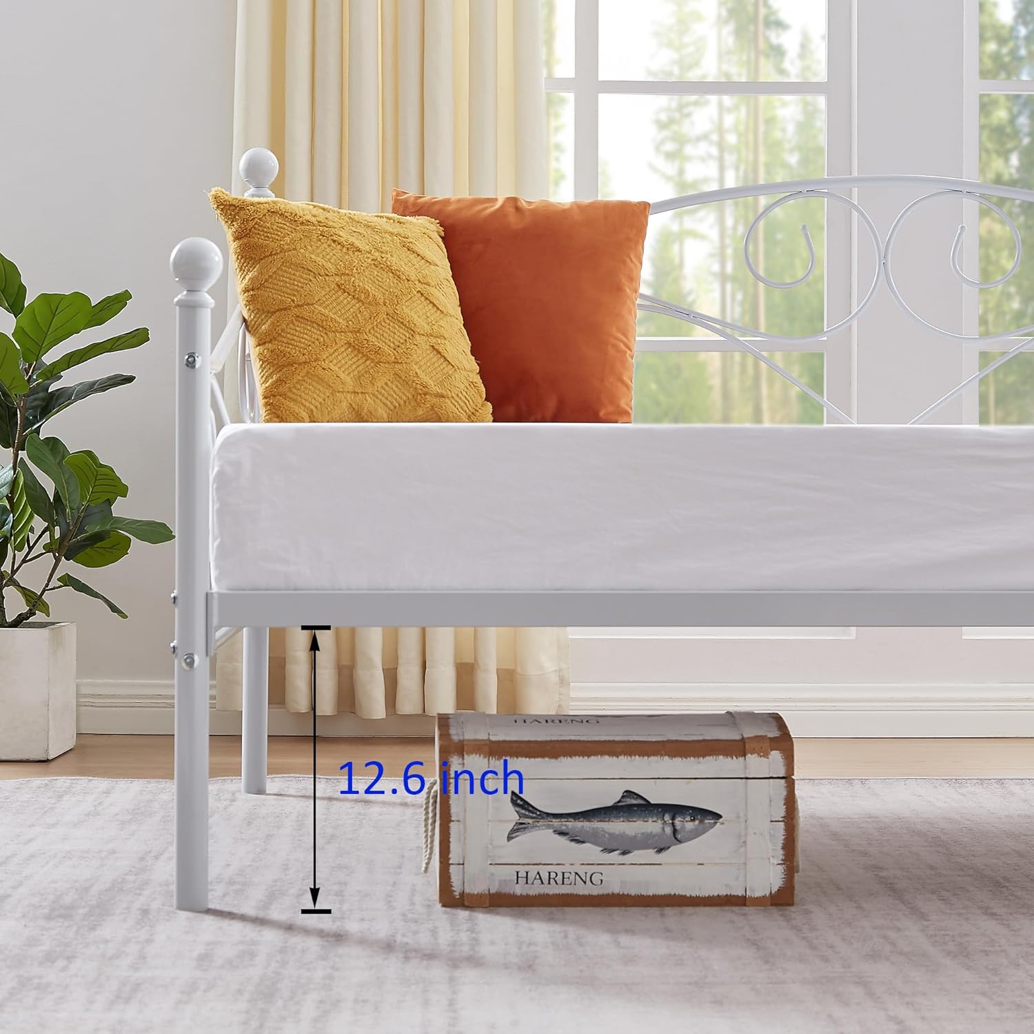 VECELO Premium Daybed Metal Bed Frame Twin Size - VECELO