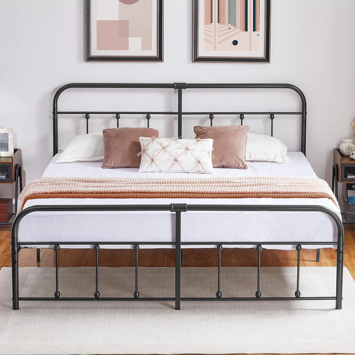 VECELO Metal Platform Bed Frame Mattress Foundation Modern&Simple Style - VECELO