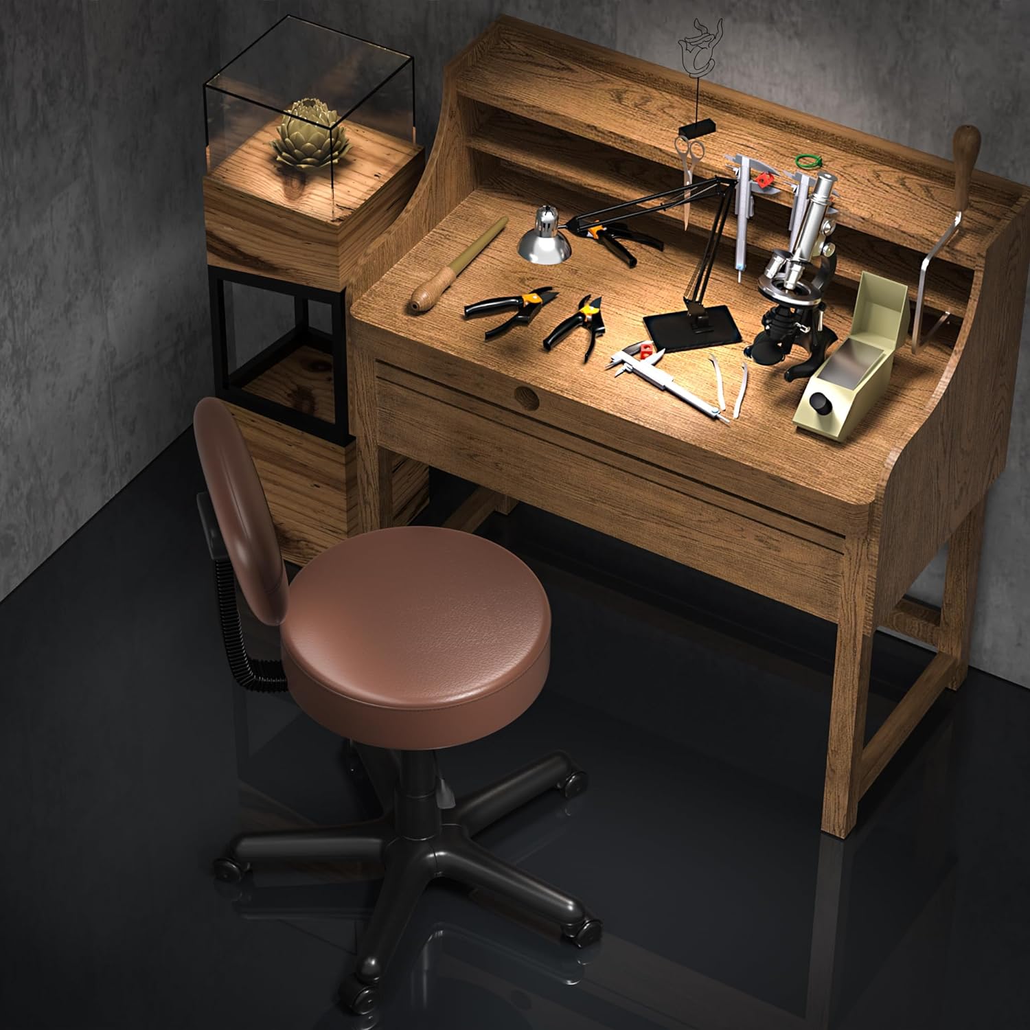 VECELO Home Office Desk Chair with Backrest - VECELO
