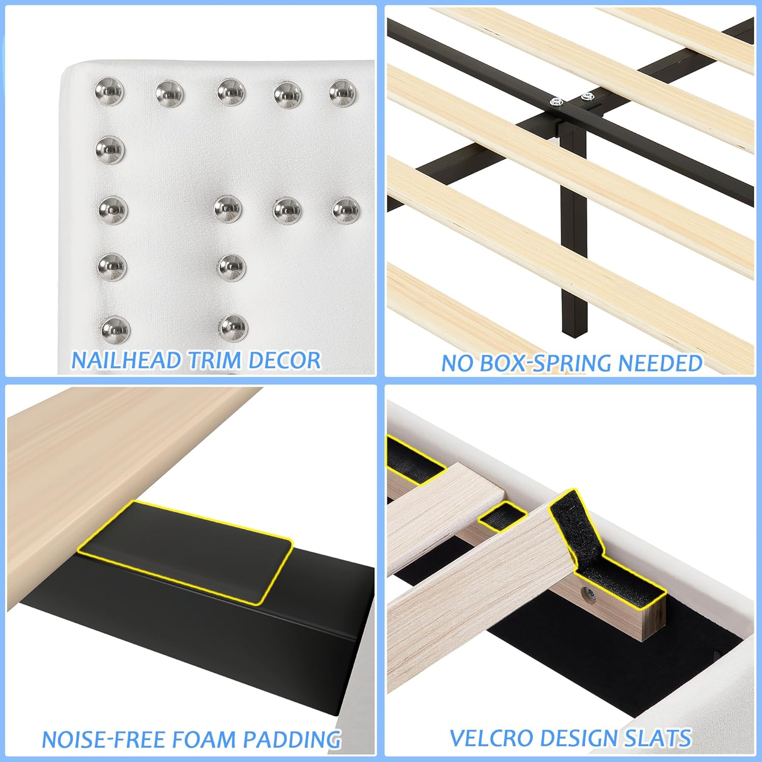 VECELO Modern Platform Bed Frame/Mattress Foundation - VECELO