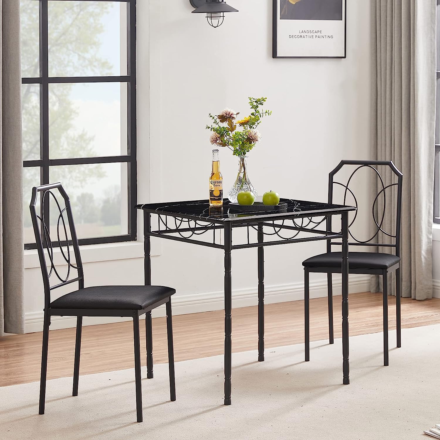 VECELO Modern 5 Pieces Dining Table Set - VECELO