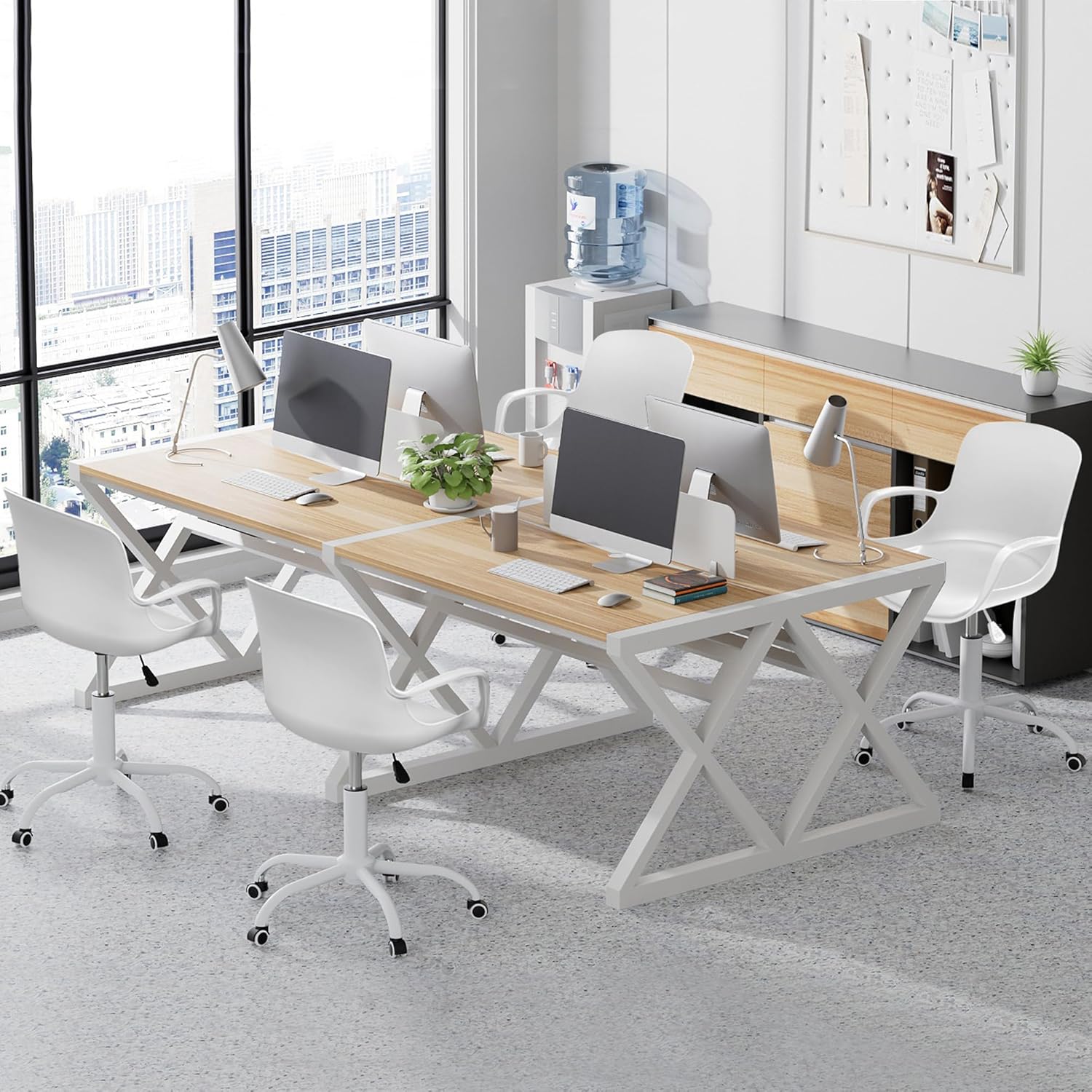 VECELO Mid-Back Chair for Desk with Armrests - VECELO