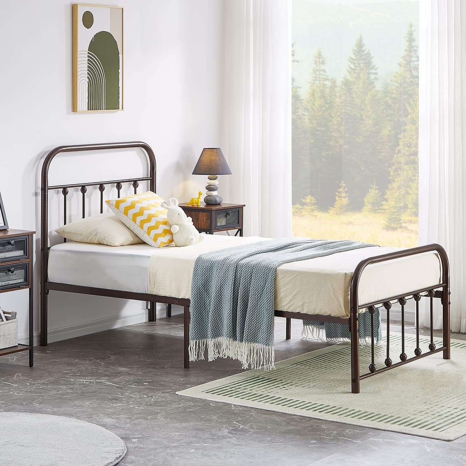 VECELO Metal Platform Bed Frame Mattress Foundation Modern&Simple Style - VECELO