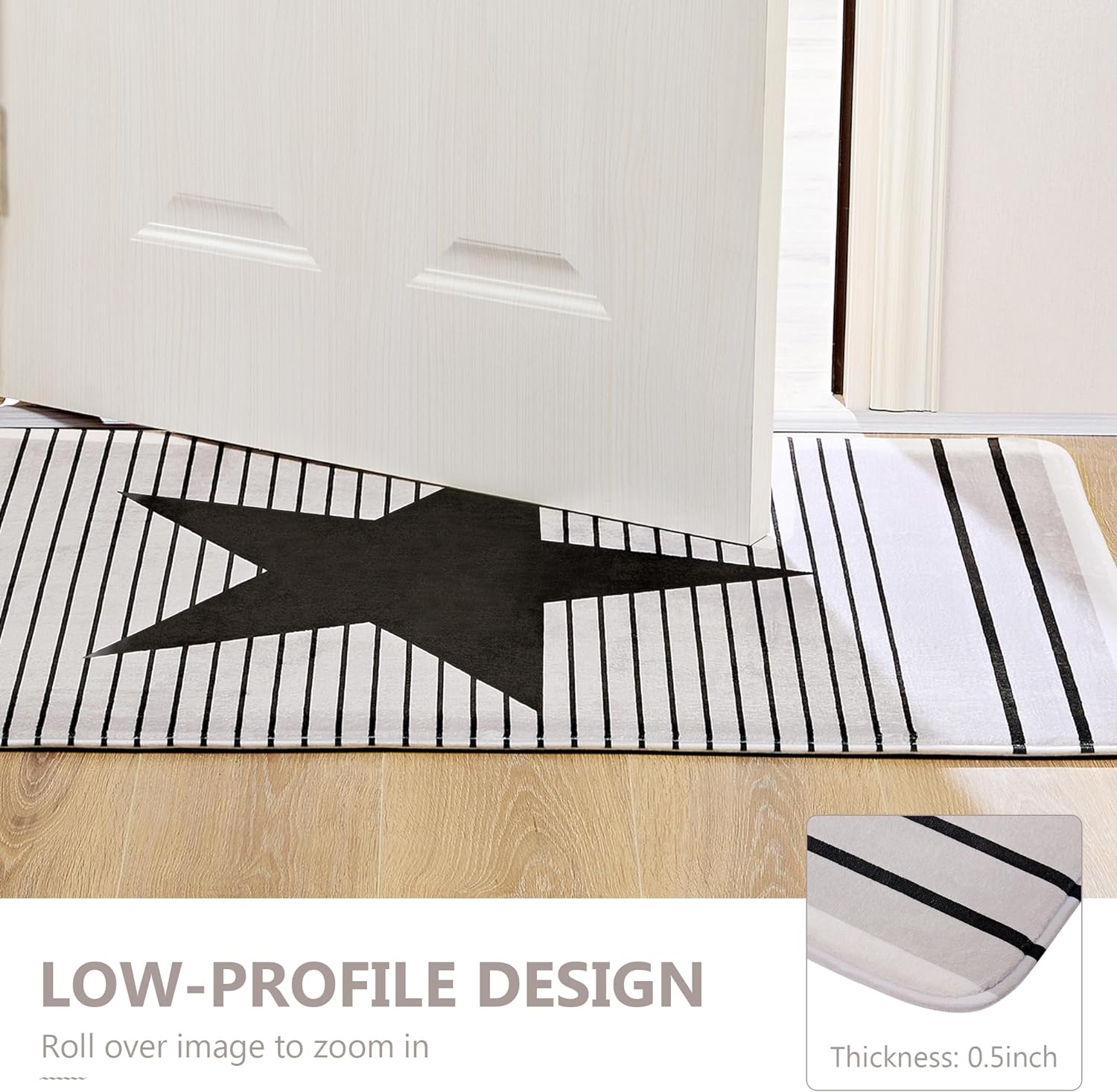 VECELO Front Door Mat Indoor Welcome Mat Outdoor, Absorbent Muddy Kitchen Rugs - VECELO