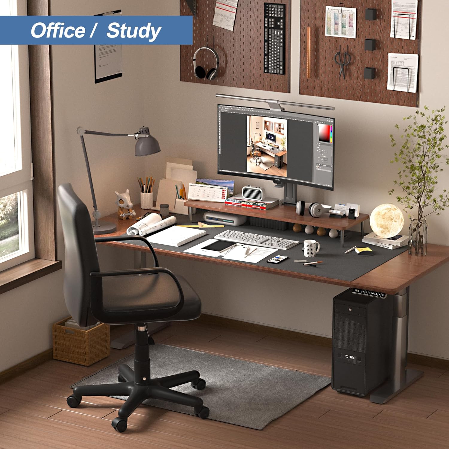 VECELO Home Office Desk Chair with Armrests - VECELO