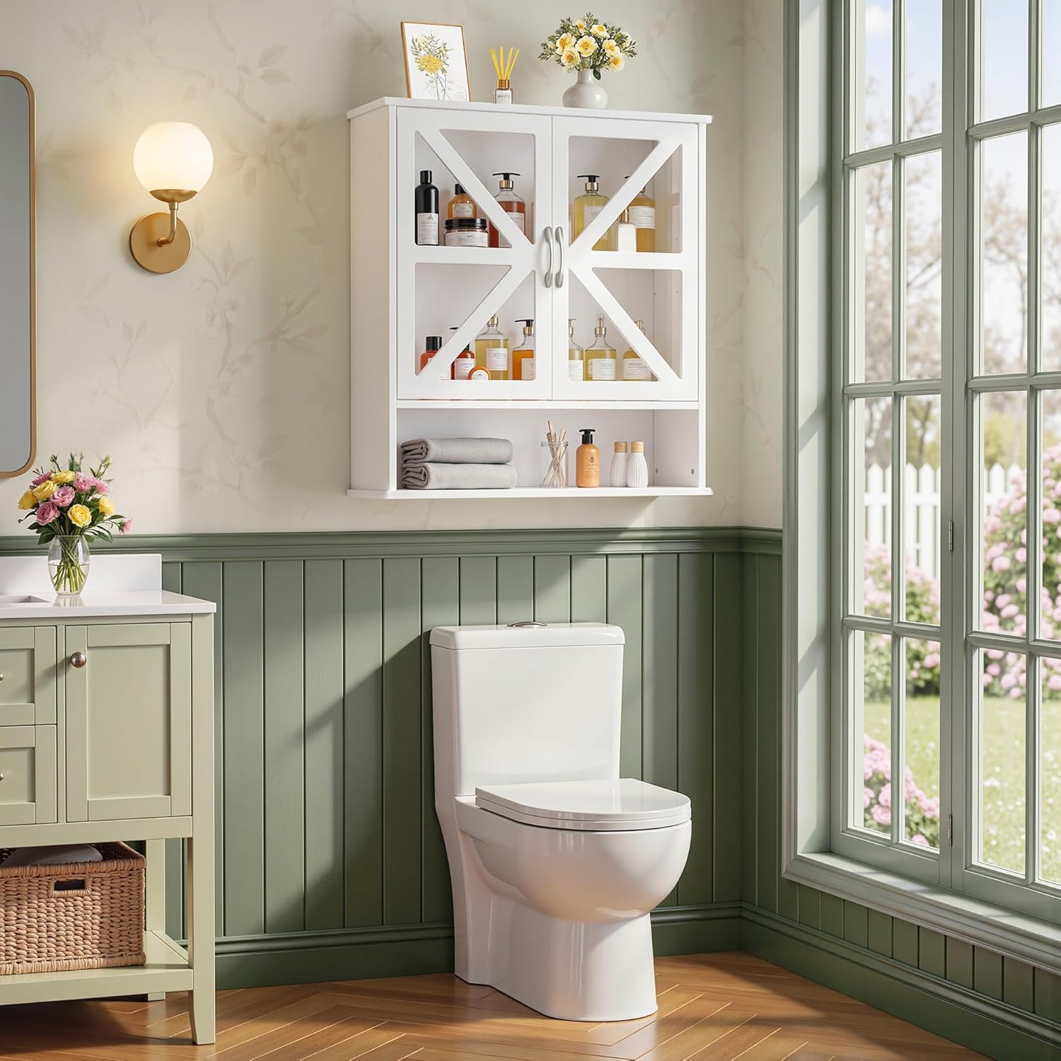 VECELO Bathroom Wall Cabinet