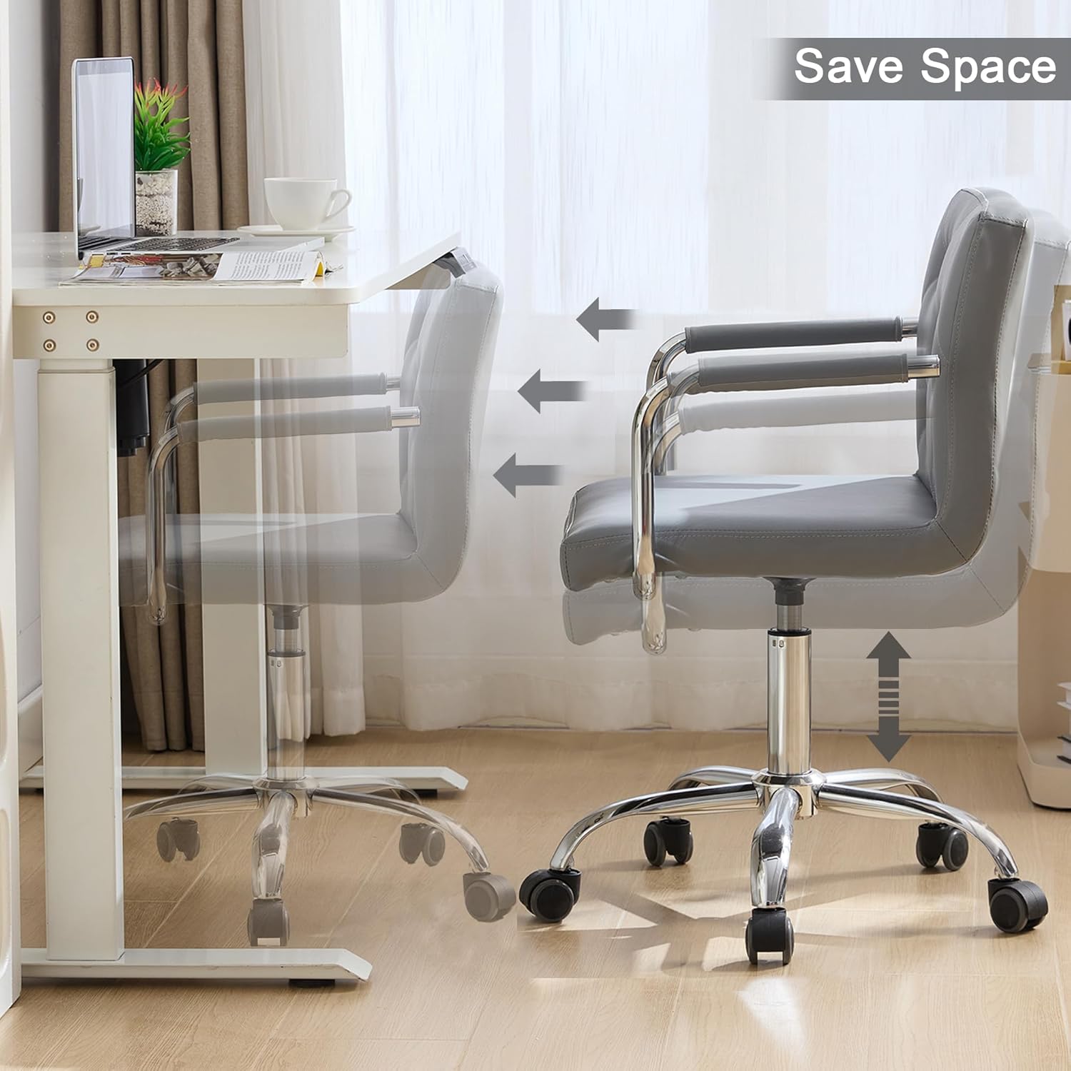 VECELO Mid-Back Home Office Desk Chair - VECELO